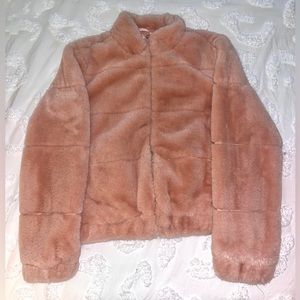 Mustard Seed Pink Fuzzy Jacket